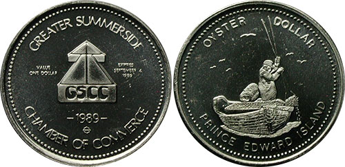 Greater Summerside Chamber of Commerce Oyster Dollar 1989 Token