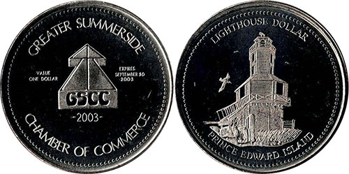 Greater Summerside Chamber of Commerce Lighthouse Dollar 2003 Token