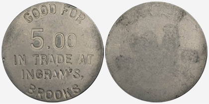 Ingram's Store - Brooks - 5 dollars