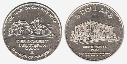 Kerrobert - 5 dollars - Court House - 2001 - Silver Plated