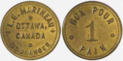L.G. Marineau - Ottawa - Boulanger - 1 loaf - Laiton