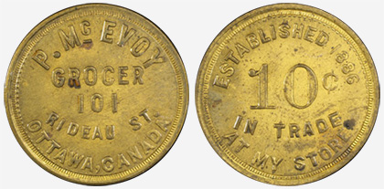 P. McEvoy - Ottawa - Grocer - 10 cents