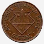 Token Bus - Autobus Fournier - Quebec - 17 mm - Copper