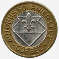 Token Bus - Autobus Fournier - Quebec - 22 mm - Brass ring