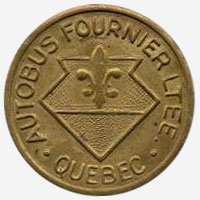 Token Bus - Autobus Fournier - Quebec - 22 mm - Brass