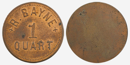 R. Bayne - Ontario - Milk - 1 quart - Cuivre