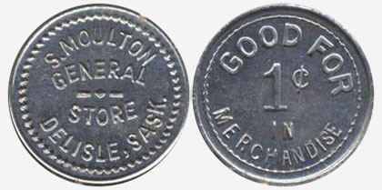 S. Moulton General Store - Saskatchewan - 1 cent - Delisle