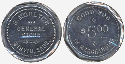 S. Moulton General Store - Saskatchewan - 5 dollars - Girvin