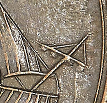 Ship - 1/2 penny 1812