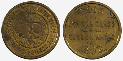 St. Leon Mineral Water Company Limited - Brass - 1892