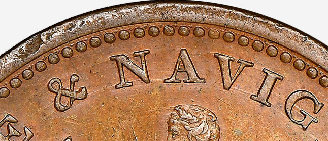 Coins and Canada - Trade & Navigation - 1 penny 1813 - Nova Scotia