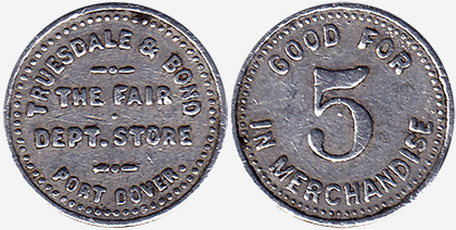 Truesdale & Bond - Port Dover - 5 cents