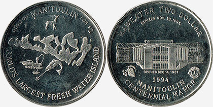 Manitoulin - Haweater Dollar - 1994 - Silver Plated