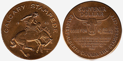 Calgary - Calgary Stampede - 1963 - Souvenir dollar