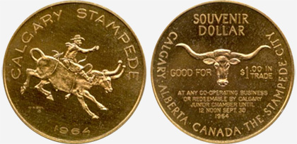 Calgary - Calgary Stampede - 1964- Souvenir dollar