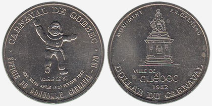 Québec - Carnaval de Québec - 1982 - Monument F.X. Garneau
