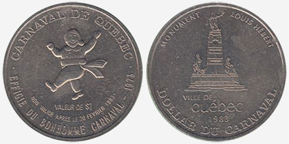 Québec - Carnaval de Québec - 1983 - Monument Louis Hébert #1