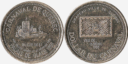 Québec - Carnaval de Québec - 1988 - Drapeau Ville de Québec