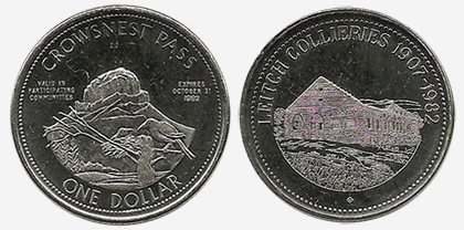 Crowsnest Pass - Trade Dollar - 1982 - Leitch Collieries