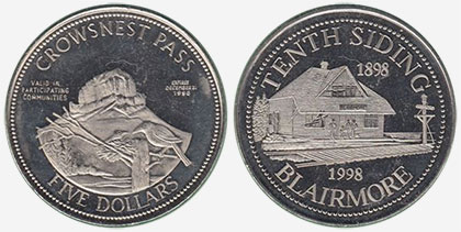 Crowsnest Pass - Trade Dollar - 1998 - Tenth Siding