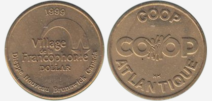 Dieppe - Coop Atlantique - Brass - 1 dollar