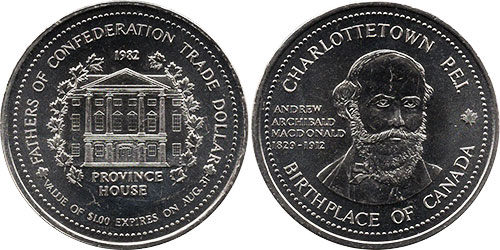 Charlottetown Andrew Archibald MacDonald 1829-1912 Token