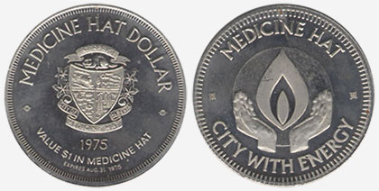 Medicine Hat - Souvenir Dollar - 1975