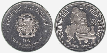 Medicine Hat - Souvenir Dollar - 1978