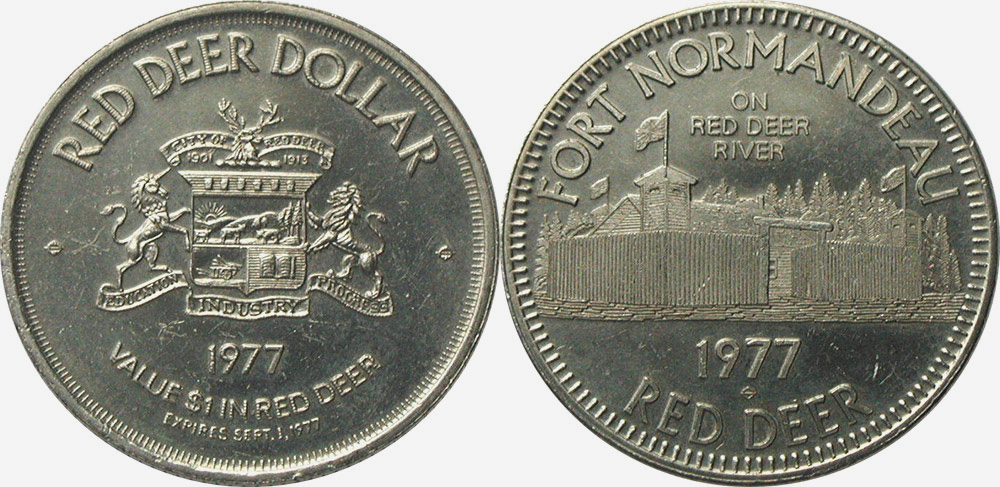 Red Deer - Trade Dollar - 1977