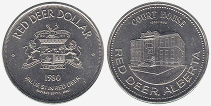 Red Deer - Trade Dollar - 1980