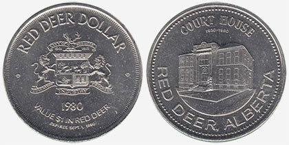 Red Deer - Trade Dollar - 1980