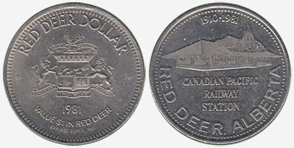 Red Deer - Trade Dollar - 1981