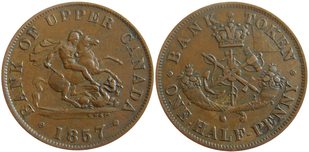 VF-20 - 1/2 penny 1857