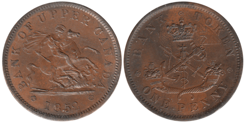 MS-60 - 1 penny 1852