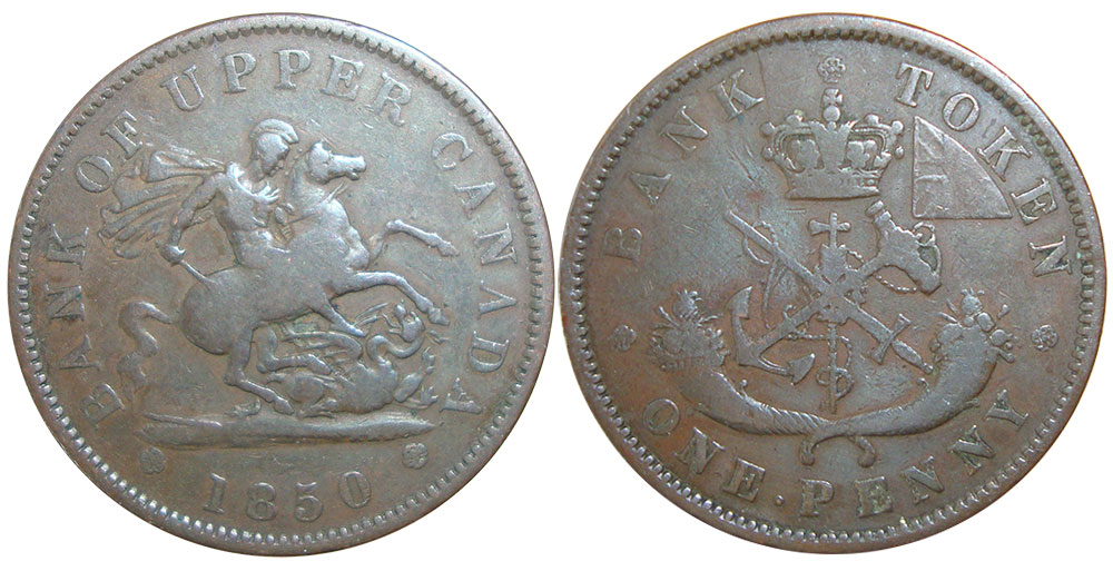 VG-8 - 1 penny 1850