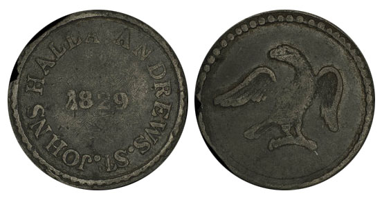 Halla Andrews - 1 farthing 1829