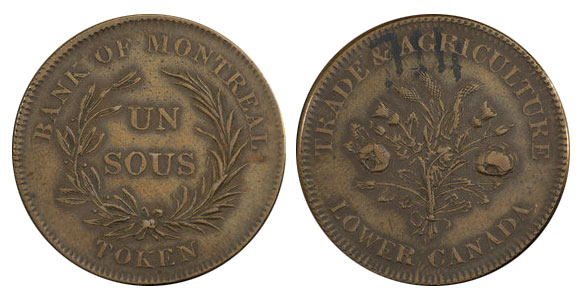 1 sous 1838 - Bank of Montreal