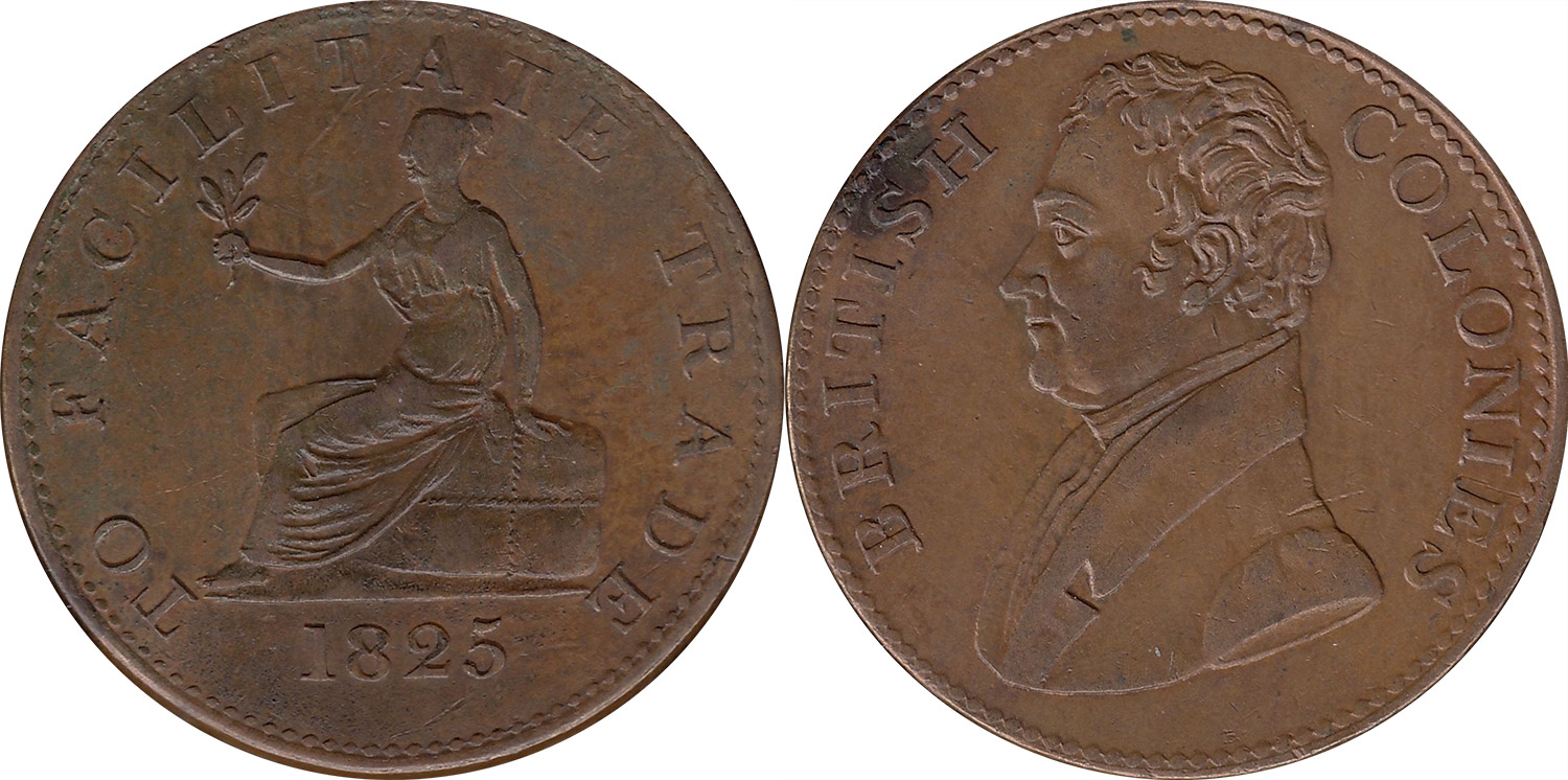 British Colonies - 1/2 penny 1825