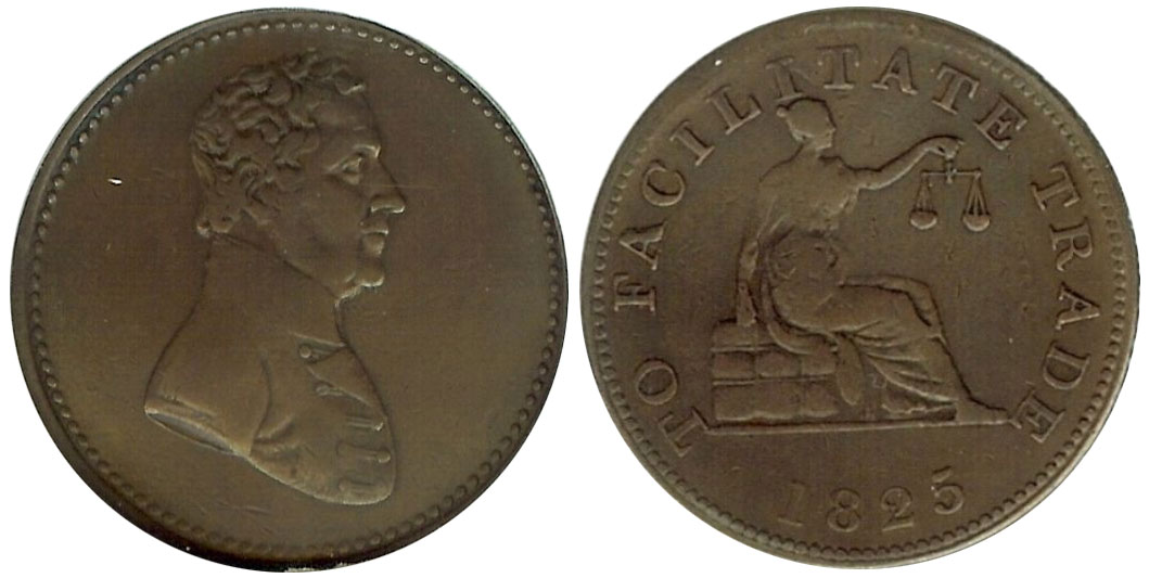 Facilitate trade - 1/2 penny 1825