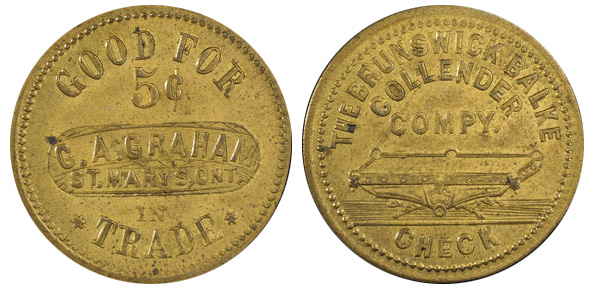 G.A. Graham - St. Marys - 5 cents 1895