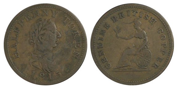 Genuine British Copper - Half Penny Token