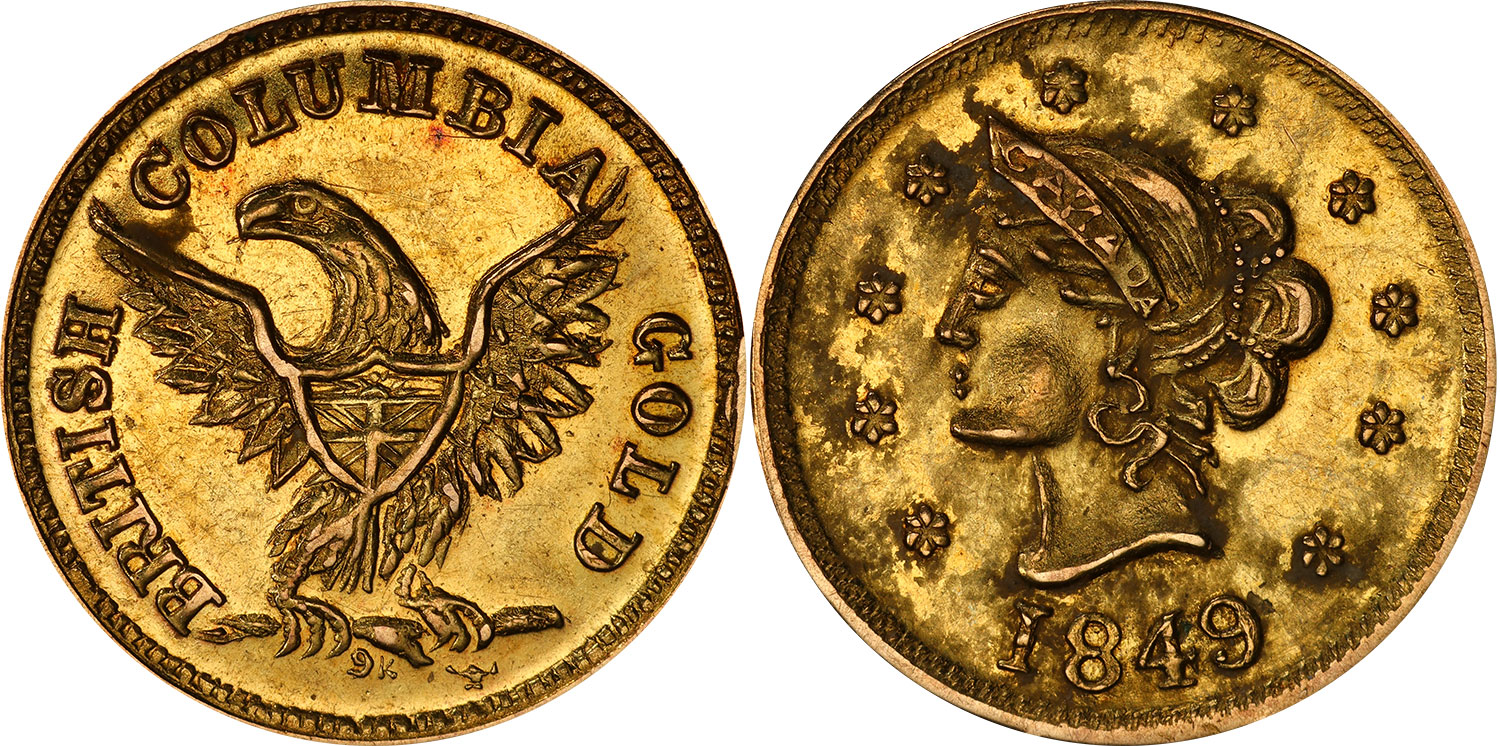 1849 2 dollars - Canada head