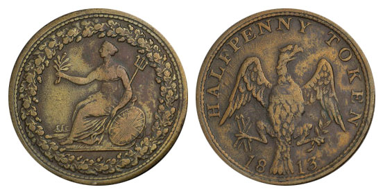 Spread Eagle - 1/2 penny 1813