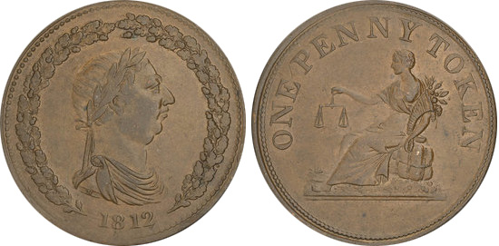Thomas Halliday - 1 penny 1812