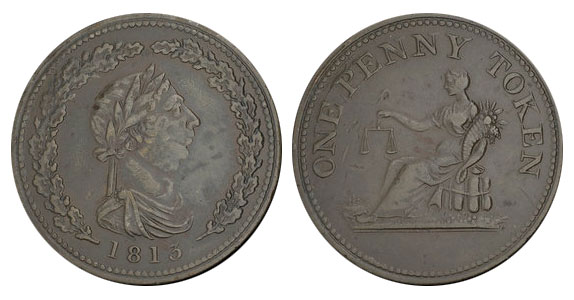 Thomas Halliday - 1 penny 1813