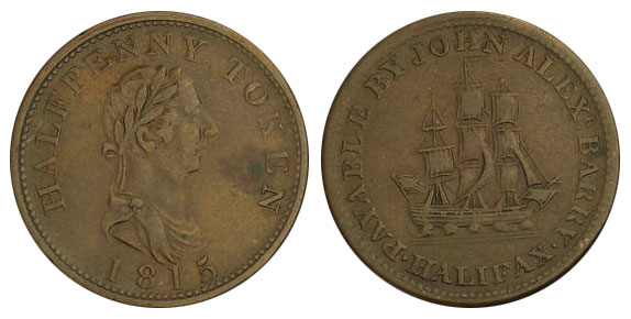 John Alexr. Barry - 1/2 penny 1815