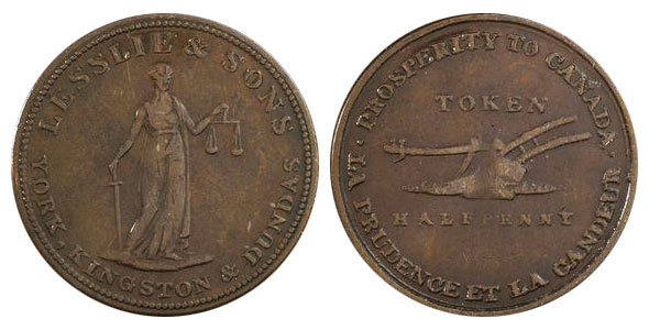 Lesslie & Sons - 1/2 penny 1828