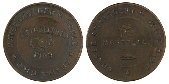 Maysenholder & Bohle - 1/2 penny 1849