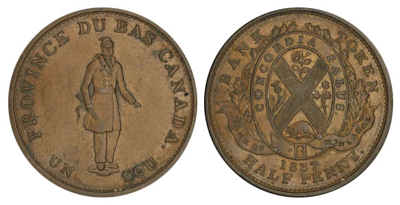 1/2 penny 1837