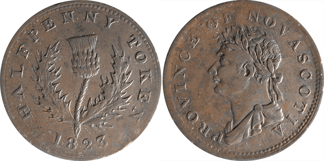 Nouvelle-Écosse - 1/2 penny 1823 - Sans union